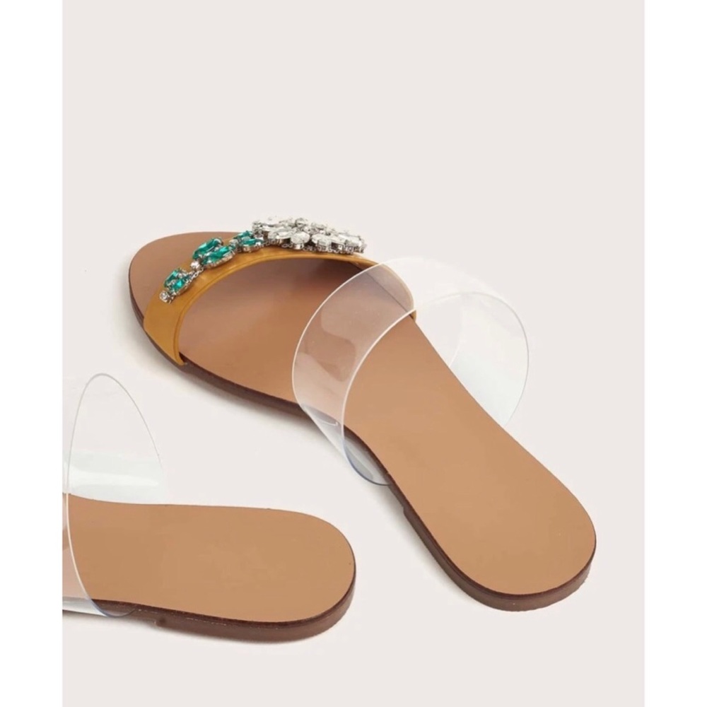 NWOB Rhinestone Embellished Sandals - Picture 4 of 10